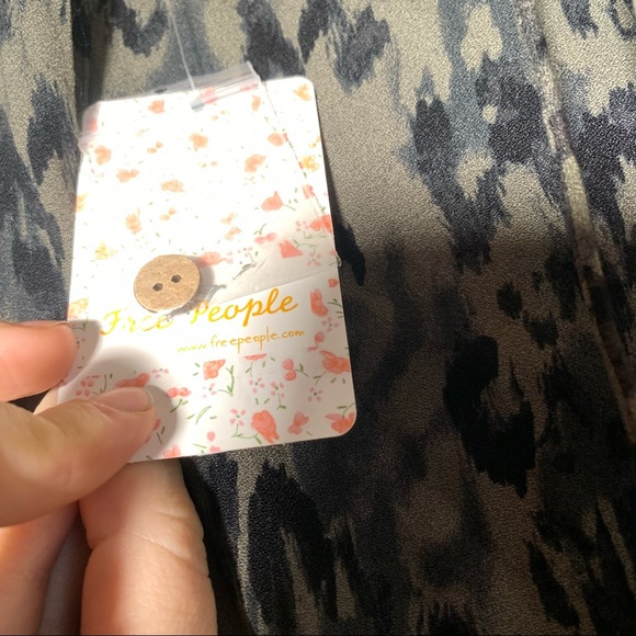 Free people olive green and black balsma open back mini dress NWT sz XS - Picture 8 of 15